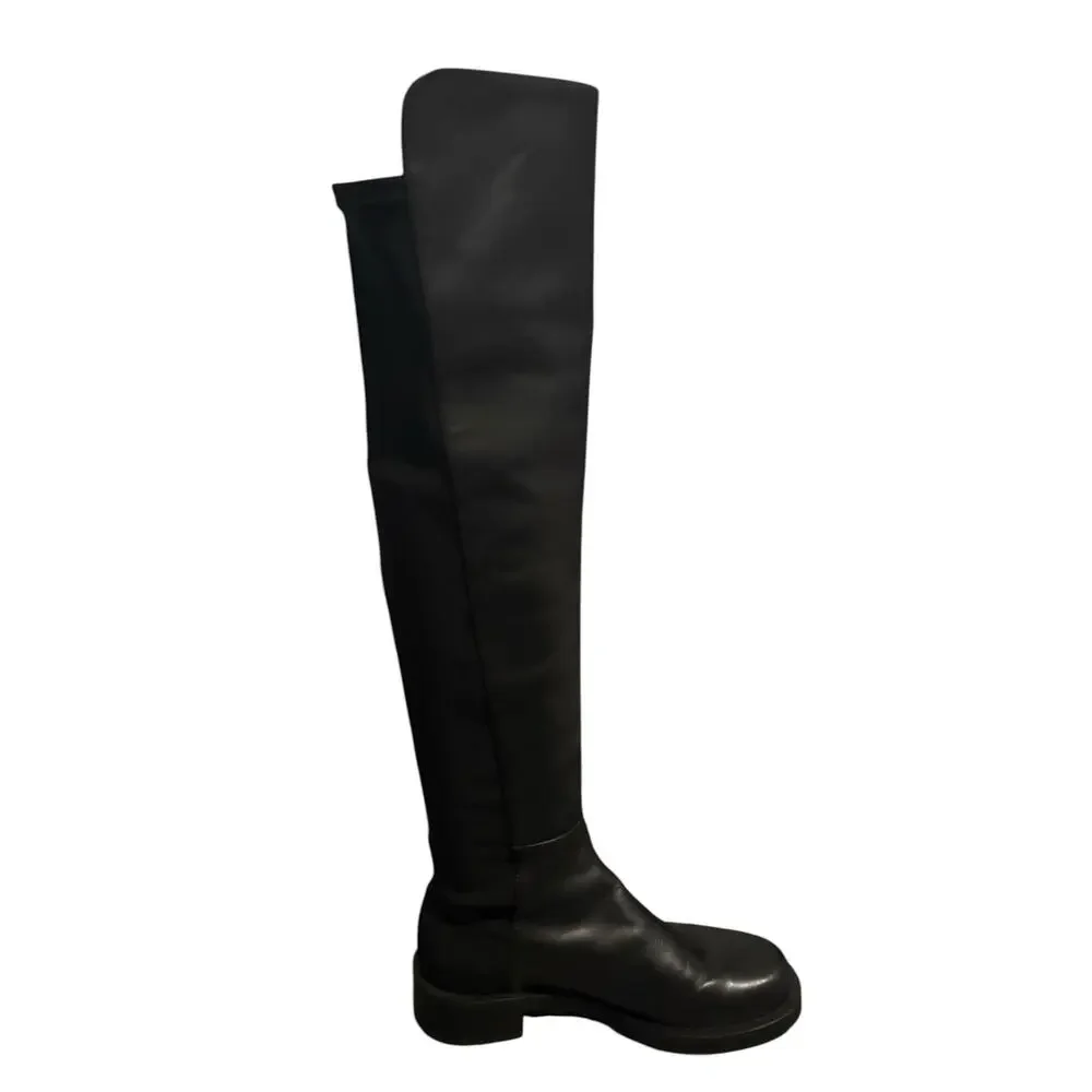 Stuart Weitzman 5050 Over The Knee Boot Leather Suede Grunge Classy Edgy Chic 6B